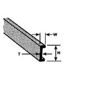 Plastruct Dark Gray ABS Channel - 5/16" (7.9mm) x 3/32" (2.4mm) - .050 (1.3mm) t - Picture 1 of 1