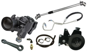 POWER STEERING GEAR BOX KIT,4/6 CYL BRKT,SINGLE PULLEY,20:1,FITS 76-86 JEEP CJ - Picture 1 of 4