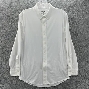 Rhone Hemd Herren Small S Creme Langarm Stretch Knopfleiste Pendlerhemd - Bild 1 von 13