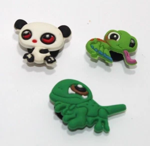 Littlest Pet Shop Crocs Jibbitz Panda Frog Lizard Set of 3 - Picture 1 of 1