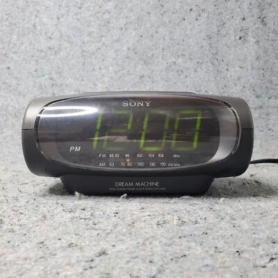 Sony Dream Machine ICF-C490 Alarm Clock Radio Digital AM/FM Black Vintage - Image 1 of 4