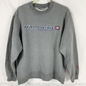 Vintage Aéropostale 1987 Spell Out Crewneck Sweatshirt Men’s Large Gray - Picture 1 of 5