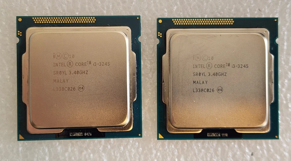 *Lot Of 2* Intel Core i3-3245 3.40GHz Dual-Core Processor - LGA1155 - SR0YL - Image 1 of 3