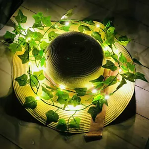 10M Artificial Ivy Garland Fake Vines with 100 LED String Lights Hanging Plant - Picture 1 of 15