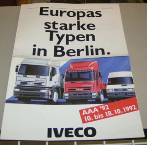 Prospekt / Broschüre Iveco LKW - Programmübersicht IAA Berlin 1992 - Bild 1 von 2