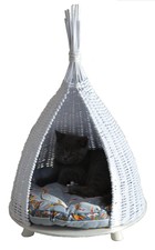 wicker cat igloo