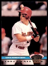 1991 Stadium Club Stadium Set Mike Robertson Baseball Cards #156