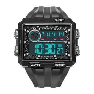 Men's Waterproof Sport Digital Watch LED Backlight Fashion Wristwatch Large Dial - Picture 1 of 14