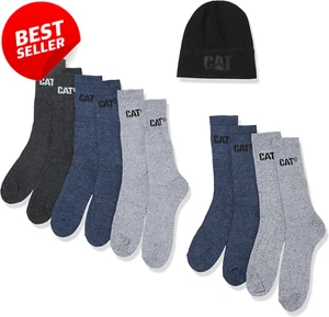 Caterpillar Men's Beanie & 5-Pack Socks Multi-Color, One Size, Winter Set. - Picture 1 of 12