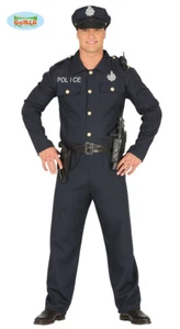 POLIZEI KOSTÜM KARNEVAL KLEID GUIRCA ERWACHSENE POLIZIST HERREN POLICE UNISEX - Bild 1 von 3