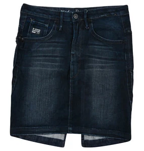 Gonna donna G-Star Raw Denim dritta a matita lavaggio pietra spacco schiena gonna calda - Foto 1 di 5