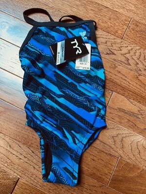 TYR Durafast Elite Diamondfit Swim suit Girl's 24 NEW with Tags $79 - Image 1 of 3