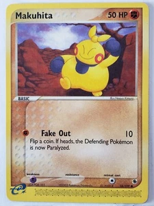 Makuhita 58/109 muy bueno / casi nuevo - antigua tarjeta de Pokémon zafiro rubí - arte Naoyo Kimura - Imagen 1 de 2