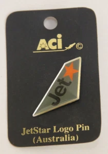 JetStar Australia Tail Fin Lapel Pin by Aviation Collectables NEW Old Stock - Picture 1 of 2