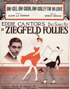 1923 Ziegfeld Follies Noten GOLLY I'M IN LOVE (CANTOR) - Bild 1 von 1
