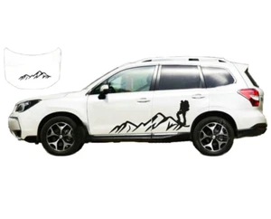 Graphics Mountain Climber Car Sticker For Subaru Forester Side Door Bonnet Decal - Picture 1 of 5