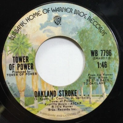 Soul 45 Tower Of Power - Oakland Stoke / Time Will Tell On Warmer Bros. Records - Image 1 of 2