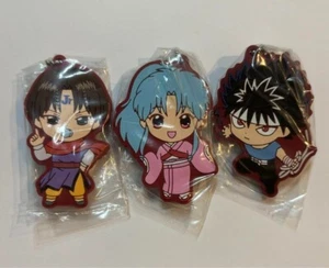 Yu yu hakusho figure rubber key chain Lot 3 set Hiei Koenma Botan Japan m594 - Picture 1 of 8