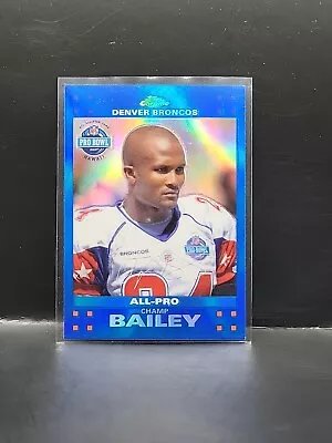 2007 Topps Chrome Blue Refractors Broncos Football Card #TC101 Champ Bailey - Image 1 of 2