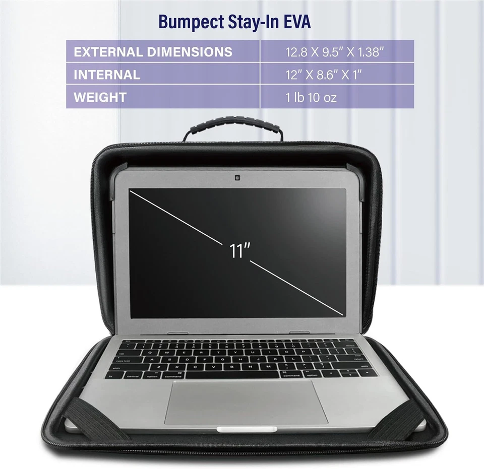 Protective Case for 11" MacBook Air/Asus/Acer/Samsung/HP/Lenovo Chr EVA Stay-In - Image 1 of 4