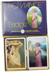 Romance Bridge Piatnik 2263 Vienna gioco carte rarità 2 x 52 fogli gioco di carte - Foto 1 di 10