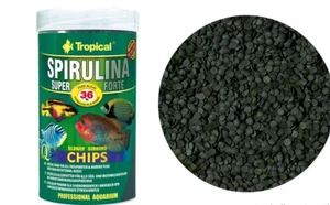 SPIRULINA Slowly Sinking Chips For MARINE & FRESHWATER TROPICAL FISH Food Tank - Picture 1 of 3