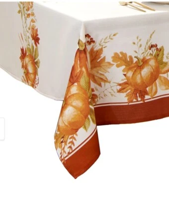 Elrene Autumn Pumpkin Grove Fall Tablecloth 52”x 70” - Image 1 of 2