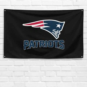 For New England Football Fans 3x5 ft Black Flag Gift Banner - Picture 1 of 1
