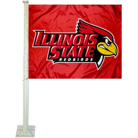 Illinois State Redbirds Red Car Auto Window Flag Cover