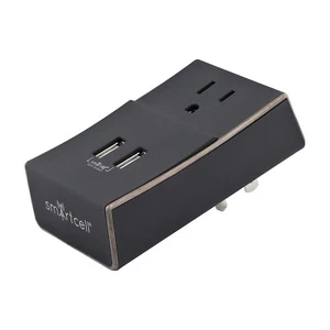 Wall Plate 2 Port Dual USB Outlet Portable Plug-In Charger AC Receptacle 2.1A UL - Picture 1 of 4