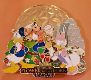 Disney 100123 WDW 2014 Jumbo Flower & Garden Festival Donald Daisy LE Pin - Bild 1 von 8
