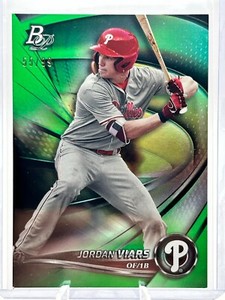 JORDAN VIARS 2022 BOWMAN PLATINUM GREEN 55/99 #TOP-55 JC