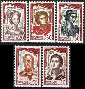 Francia 1961, Juego de Grandes Actores Estampillada sin montar o nunca montada, Mi 1355-59 gato 5,5 € - Imagen 1 de 1