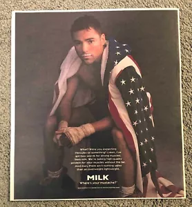 Hai del latte? 1995 Stampa Vintage Ad - Oscar De La Hoya Il Ragazzo d'Oro - Foto 1 di 1