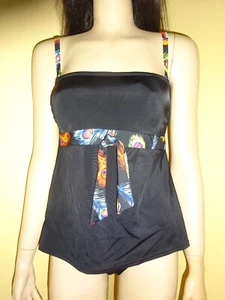 Tankini Bikini 2-teiliger Badeanzug bpc selection bonprix 38 schwarz-bunt NEU! - Bild 1 von 16