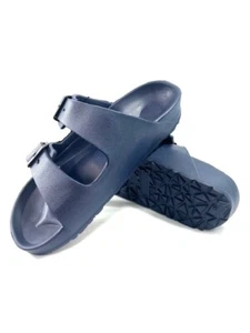 DL Men EVA Slides Sandals Adjustable Double Buckle Flat Sandals Slide SZ 11 - Picture 1 of 5