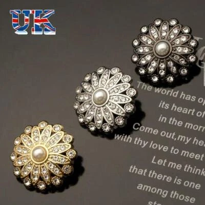 Button Pearl Clothing Buttons Sewing Accessories Shiny Rhinestone Shirt Buttons - Image 1 of 4