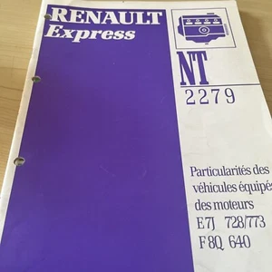 Manuel reparation RENAULT EXPRESS Paricularites  moteurs F8Q E7J - Picture 1 of 8
