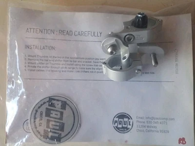 Montajes de palanca de cambios de extremo de barra plana PAUL THUMBIES 22,2 mm aluminio EE. UU. Foto 1 de 4