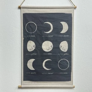 Moon Phases Scroll Art Poster Lunar Wall Decor 23”x35” - Picture 1 of 1
