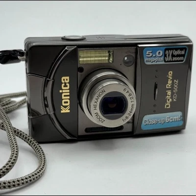 Konica Revio KD-500Z Digital Camera 5.0 MP 3x Optical Zoom with Accessories Gray - Image 1 of 4
