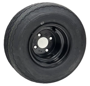 Black Golf Cart Tire On Rim - 18 X 8.5 X 8 18-850-8 18X8.50-8 4 Lug Hole 18 in. - Picture 1 of 4