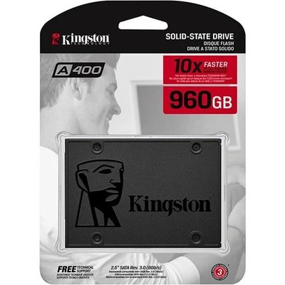 Internal SSD 960GB 2.5" SATA3 Laptop Desktop Kingston A400 SA400S37/960G - Image 1 of 4