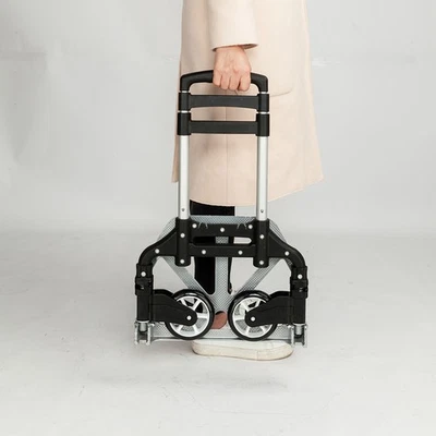 Portable Foldable Telescopic Trolley, Driver's Cart, Luggage Cart, Black - Image 1 of 4