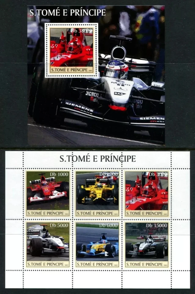 S T Principe 2003  - Auto Sport / Formula / Racing - stamps MNH** SN. - Image 1 of 1