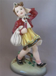 Spectacular Large Keramos Dakon Porcelain Girl Figurine Wien Vienna Austria - Picture 1 of 1
