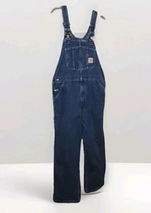 Mono de trabajo con tirantes de mezclilla Carhartt para hombre 38x30 EC - Imagen 1 de 12