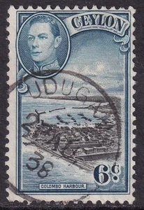 FRANCOBOLLO / ANNULLO CEYLON "UDUGAMA" 1938 - Foto 1 di 1