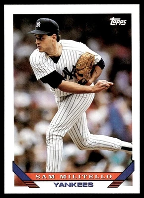 1993 Topps Sam Militello New York Yankees #624 - Image 1 of 2