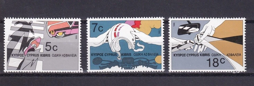 SA02 Cyprus 1986 Road Safety mint stamps - Image 1 of 1